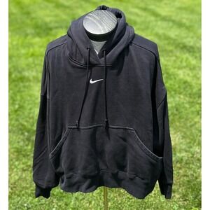 Nike Pullover Hoodie Sweatshirt Everyday‎ Oversized Black Comfy XL